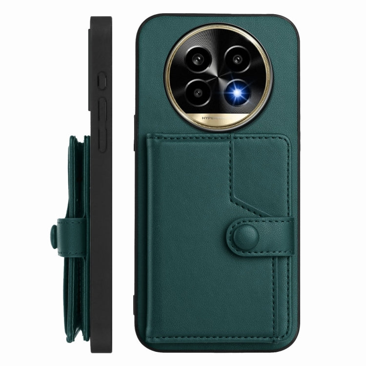For Realme 13 Pro / 13 Pro+ 5G Button Card Bag RFID Anti-theft Phone Case