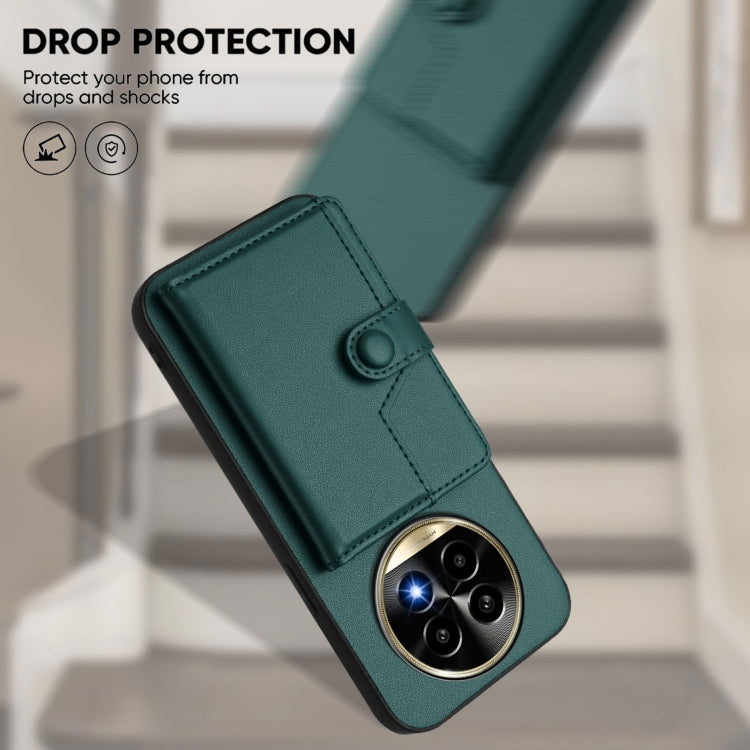 For Realme 13 Pro / 13 Pro+ 5G Button Card Bag RFID Anti-theft Phone Case