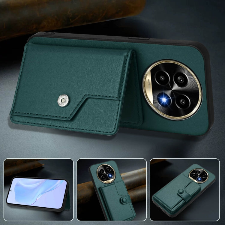 For Realme 13 Pro / 13 Pro+ 5G Button Card Bag RFID Anti-theft Phone Case