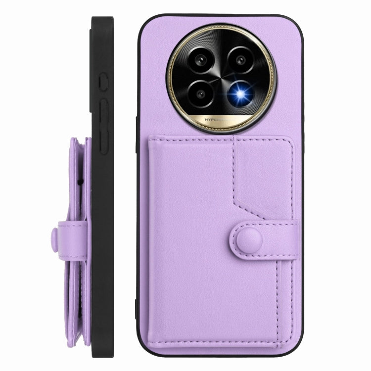 For Realme 13 Pro / 13 Pro+ 5G Button Card Bag RFID Anti-theft Phone Case