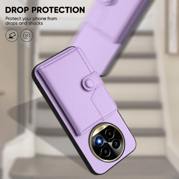 For Realme 13 Pro / 13 Pro+ 5G Button Card Bag RFID Anti-theft Phone Case