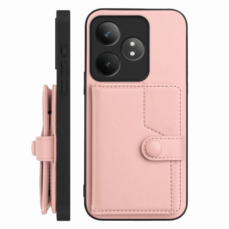 For Realme GT Neo6 SE Button Card Bag RFID Anti-theft Phone Case