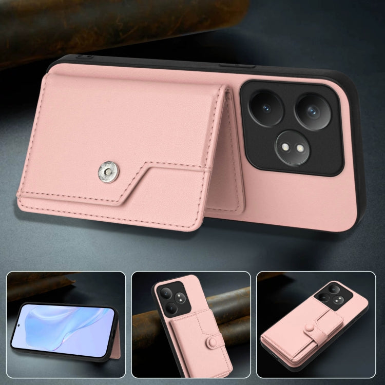 For Realme GT Neo6 SE Button Card Bag RFID Anti-theft Phone Case