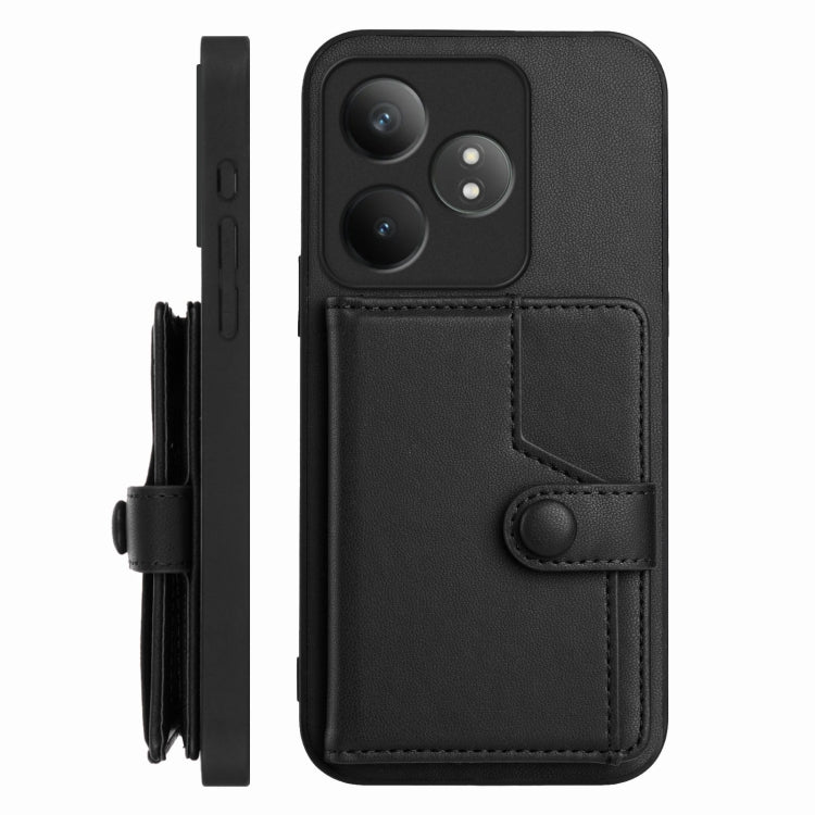 For Realme GT Neo6 SE Button Card Bag RFID Anti-theft Phone Case