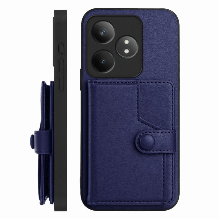 For Realme GT Neo6 SE Button Card Bag RFID Anti-theft Phone Case