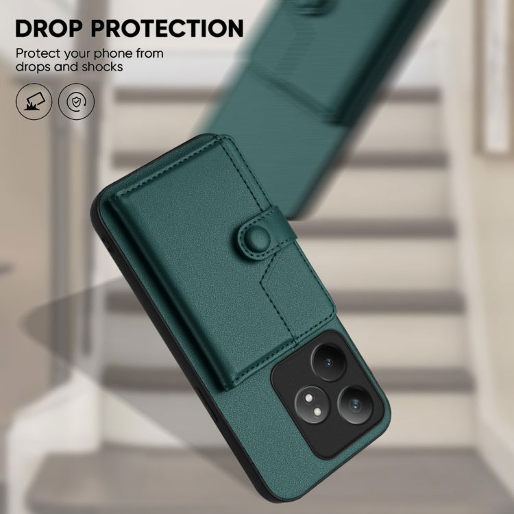 For Realme GT Neo6 SE Button Card Bag RFID Anti-theft Phone Case