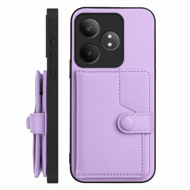 For Realme GT Neo6 SE Button Card Bag RFID Anti-theft Phone Case