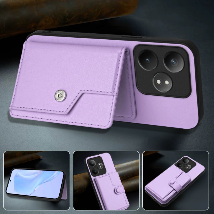 For Realme GT Neo6 SE Button Card Bag RFID Anti-theft Phone Case