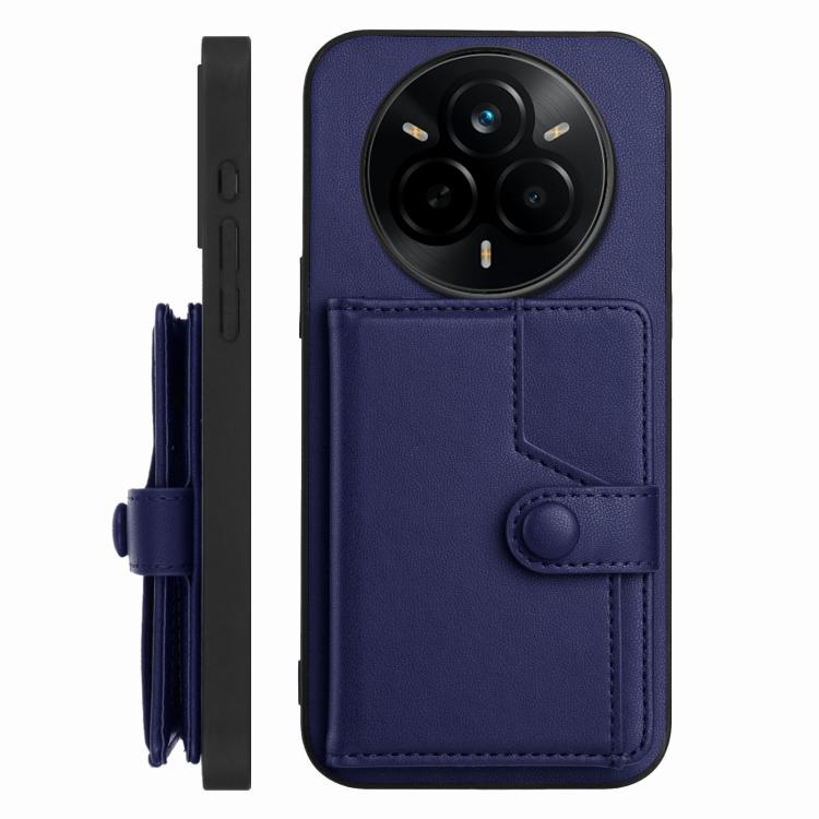 For Realme 14 Pro Button Card Bag RFID Anti-theft Phone Case