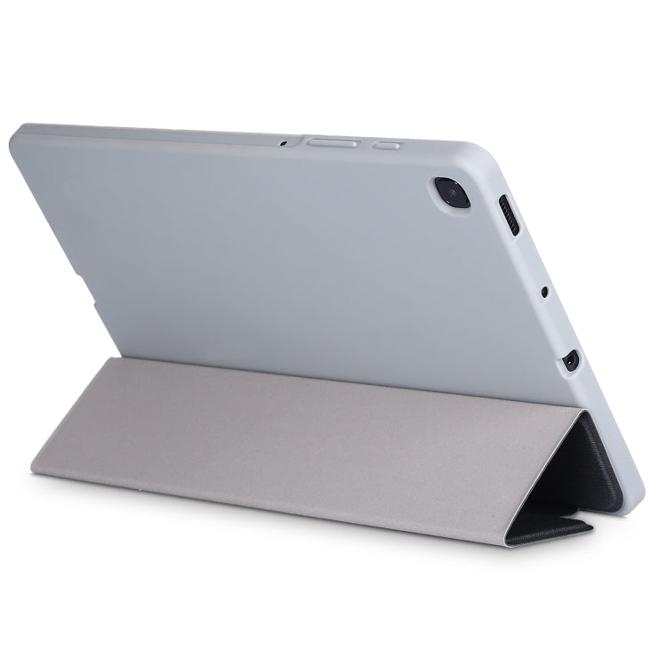 For Samsung Galaxy Tab S6 Lite P610/P615 TPU Horizontal Flip Leather Case with Three-folding Holder & Pen Slot & Sleep / Wake-up Function