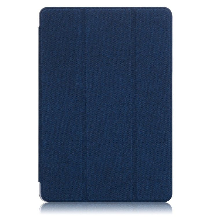 For Samsung Galaxy Tab S6 Lite P610/P615 TPU Horizontal Flip Leather Case with Three-folding Holder & Pen Slot & Sleep / Wake-up Function