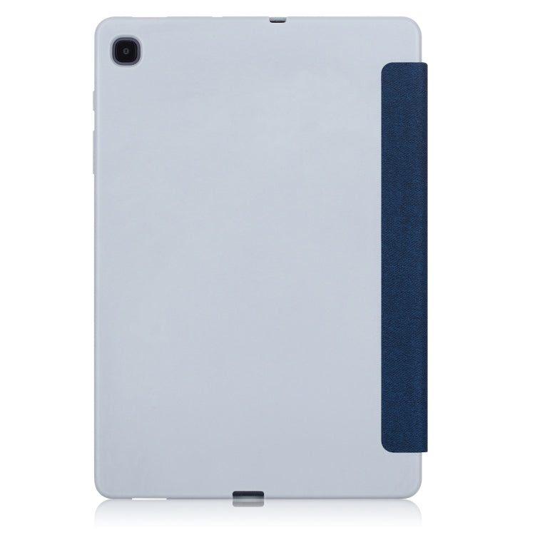 For Samsung Galaxy Tab S6 Lite P610/P615 TPU Horizontal Flip Leather Case with Three-folding Holder & Pen Slot & Sleep / Wake-up Function