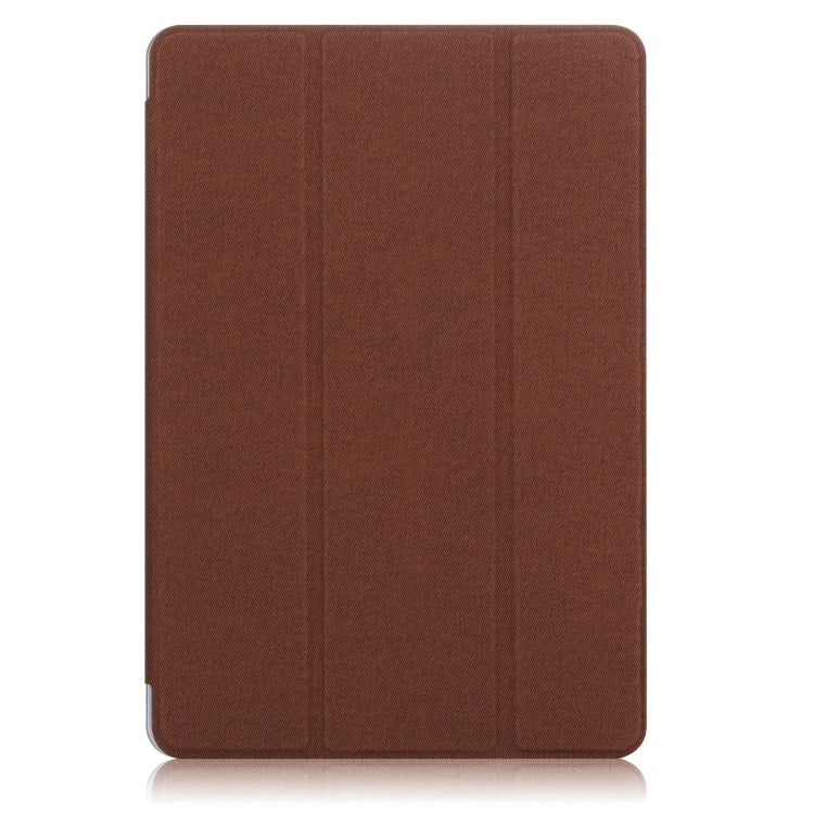 For Samsung Galaxy Tab S6 Lite P610/P615 TPU Horizontal Flip Leather Case with Three-folding Holder & Pen Slot & Sleep / Wake-up Function