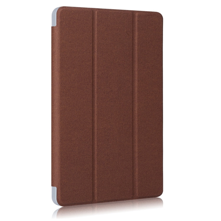 For Samsung Galaxy Tab S6 Lite P610/P615 TPU Horizontal Flip Leather Case with Three-folding Holder & Pen Slot & Sleep / Wake-up Function