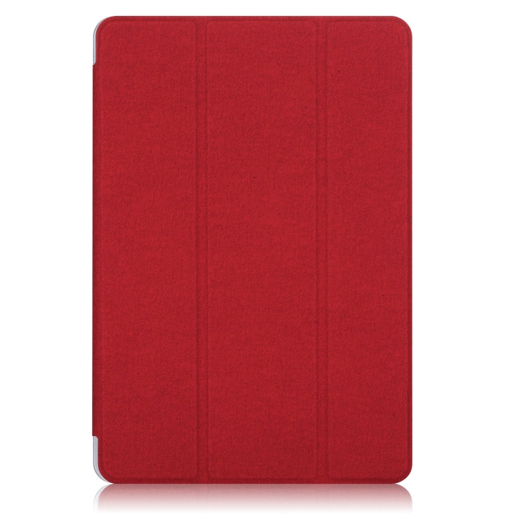 For Samsung Galaxy Tab S6 Lite P610/P615 TPU Horizontal Flip Leather Case with Three-folding Holder & Pen Slot & Sleep / Wake-up Function