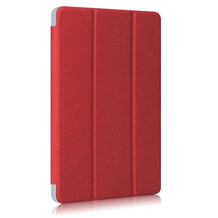 For Samsung Galaxy Tab S6 Lite P610/P615 TPU Horizontal Flip Leather Case with Three-folding Holder & Pen Slot & Sleep / Wake-up Function