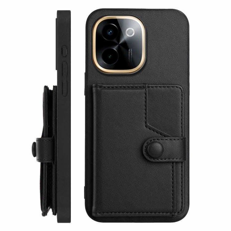 For vivo Y200 Button Card Bag RFID Anti-theft Phone Case