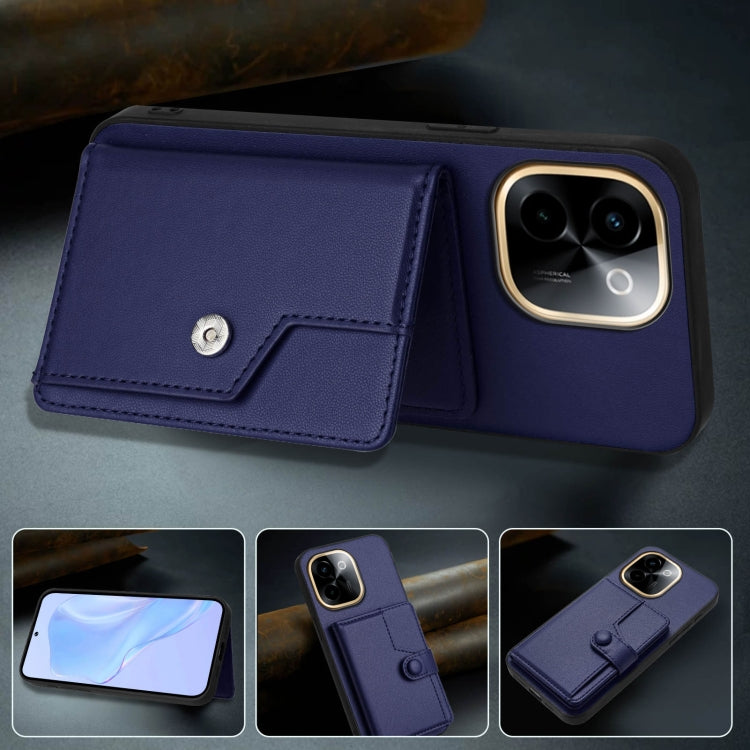 For vivo Y200 Button Card Bag RFID Anti-theft Phone Case