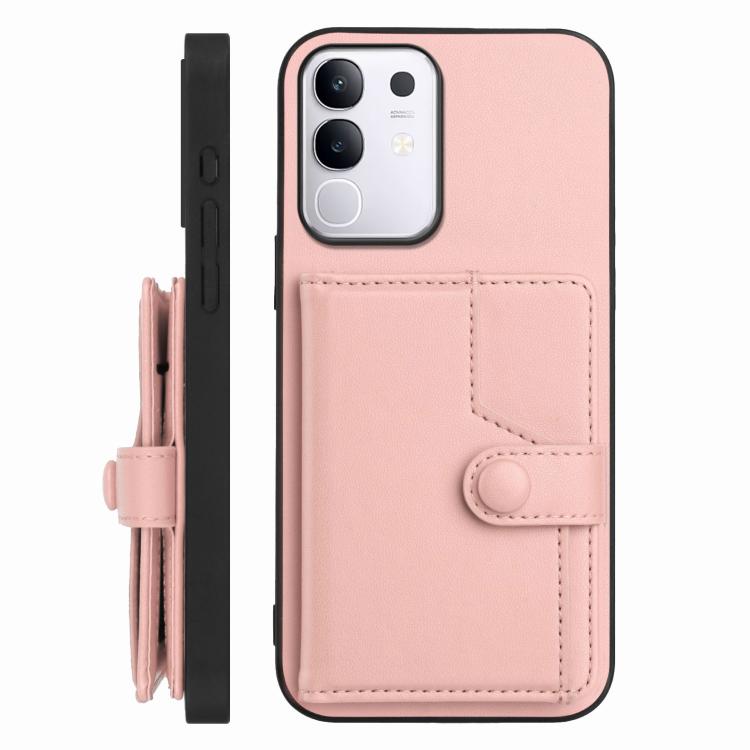 For vivo Y29 4G / T4x / Y300t Button Card Bag RFID Anti-theft Phone Case