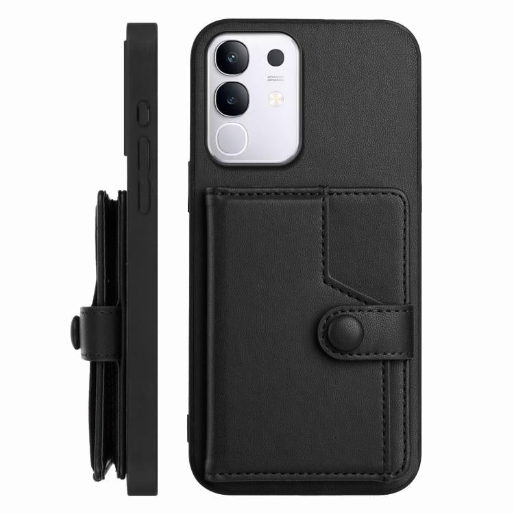 For vivo Y29 4G / T4x / Y300t Button Card Bag RFID Anti-theft Phone Case