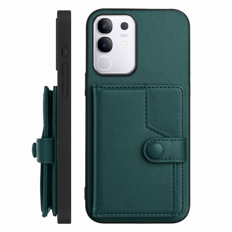 For vivo Y29 4G / T4x / Y300t Button Card Bag RFID Anti-theft Phone Case