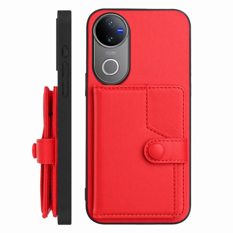 For vivo V50 / V50e Button Card Bag RFID Anti-theft Phone Case