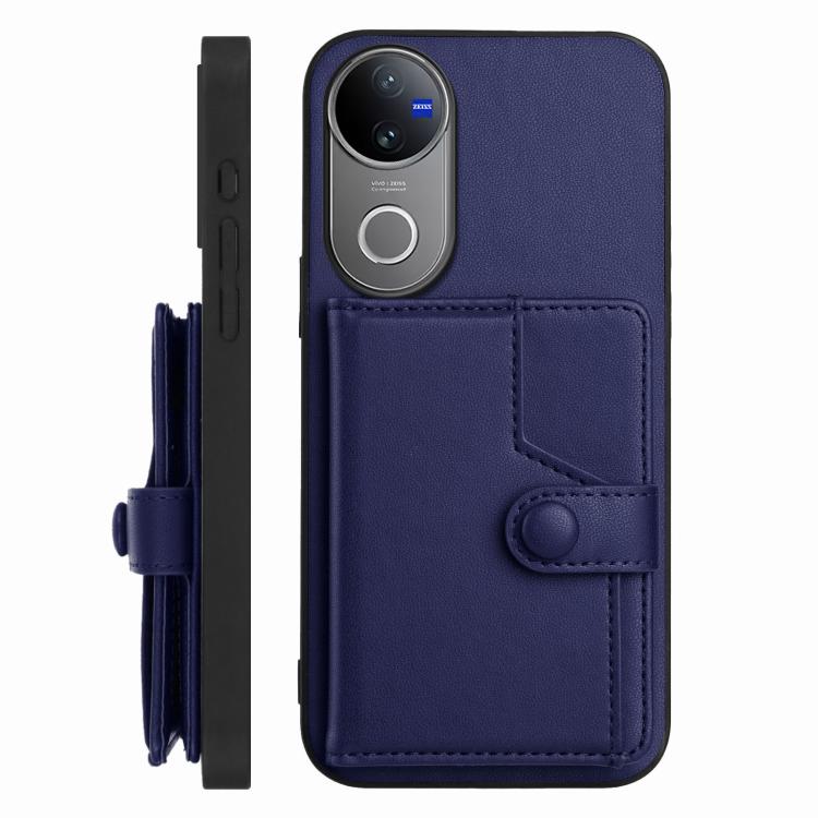For vivo V50 / V50e Button Card Bag RFID Anti-theft Phone Case