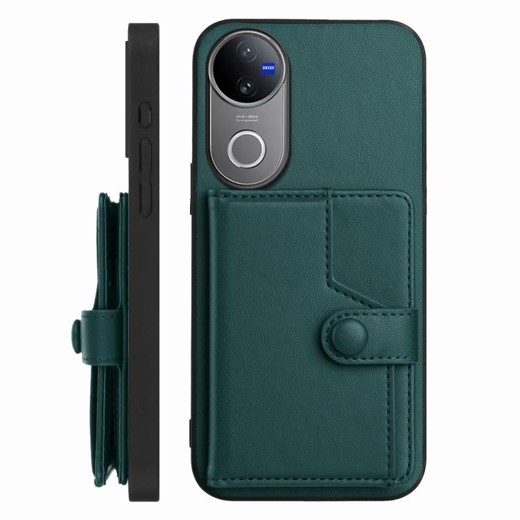 For vivo V50 / V50e Button Card Bag RFID Anti-theft Phone Case