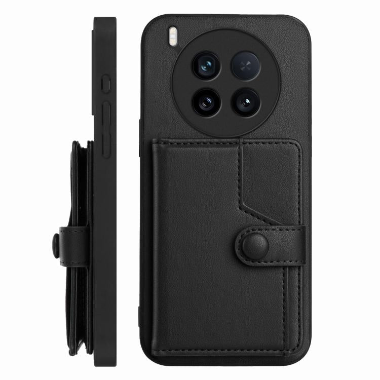 For vivo X200 Ultra Button Card Bag RFID Anti-theft Phone Case