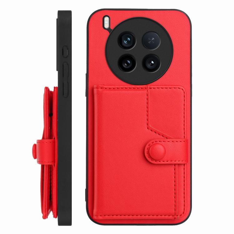 For vivo X200 Ultra Button Card Bag RFID Anti-theft Phone Case