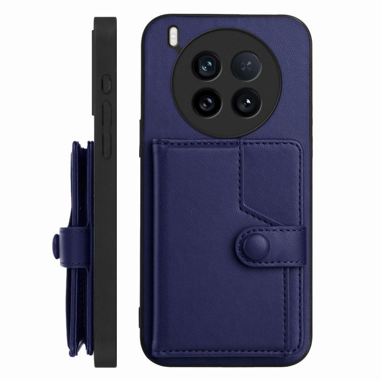 For vivo X200 Ultra Button Card Bag RFID Anti-theft Phone Case