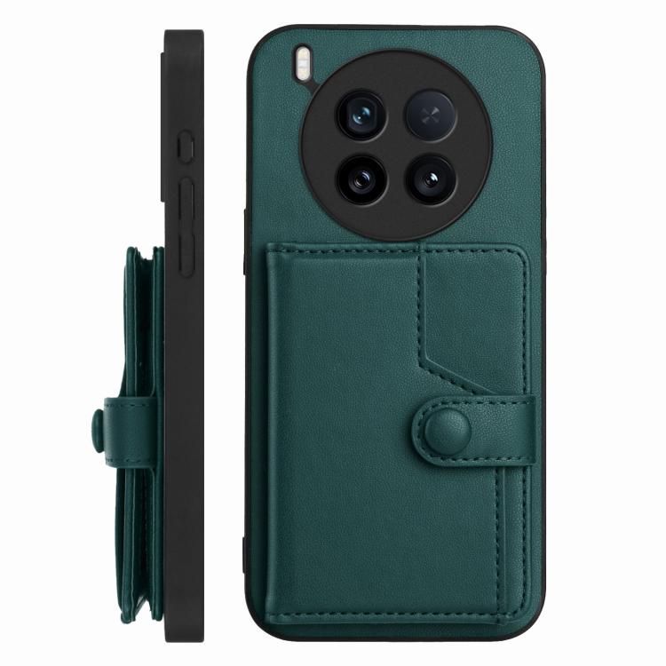 For vivo X200 Ultra Button Card Bag RFID Anti-theft Phone Case