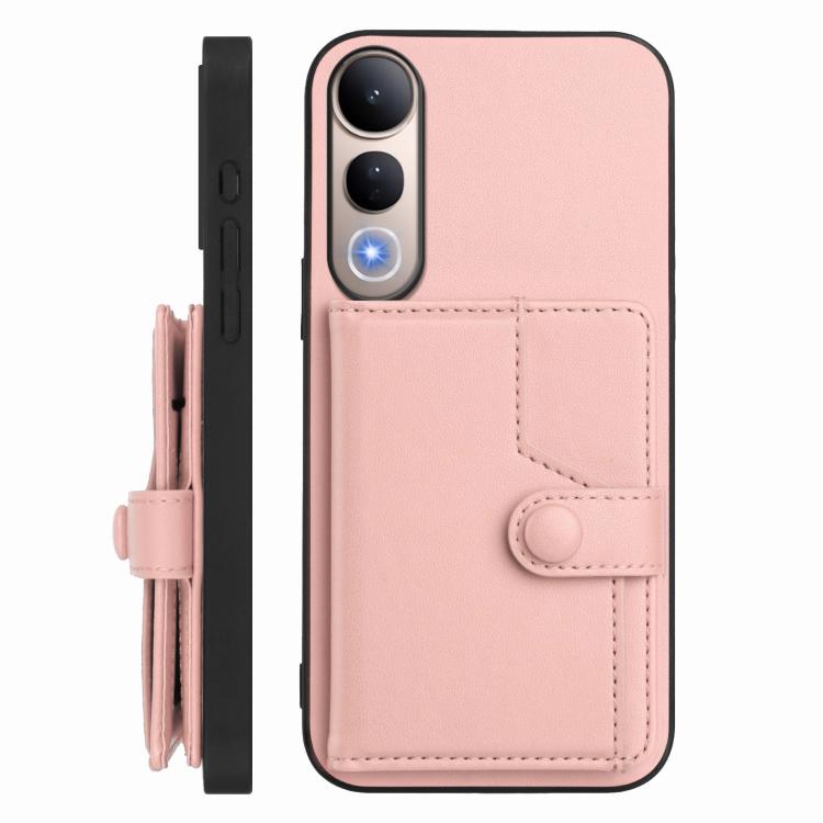 For vivo V50 Lite 4G Button Card Bag RFID Anti-theft Phone Case