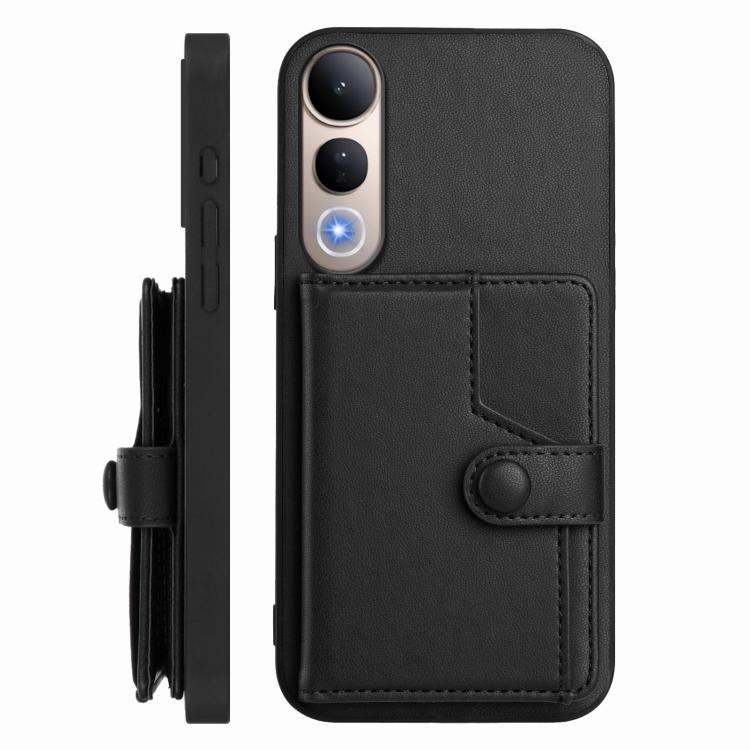 For vivo V50 Lite 4G Button Card Bag RFID Anti-theft Phone Case