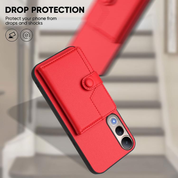 For vivo V50 Lite 4G Button Card Bag RFID Anti-theft Phone Case