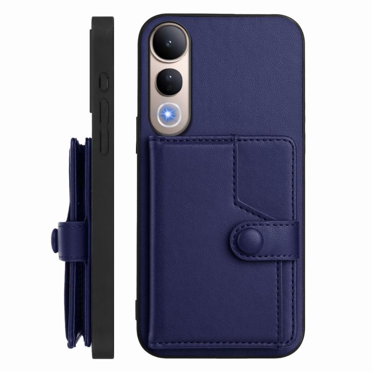 For vivo V50 Lite 4G Button Card Bag RFID Anti-theft Phone Case