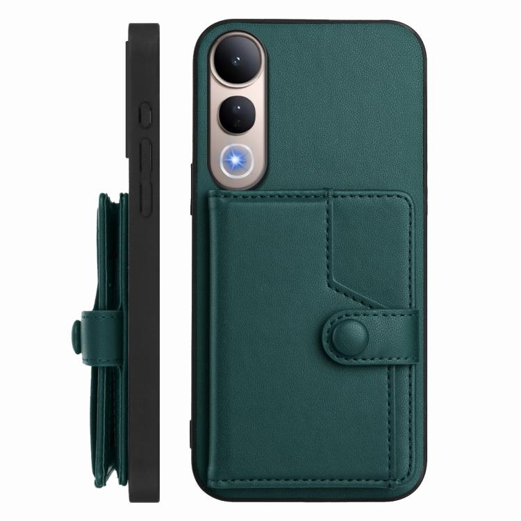 For vivo V50 Lite 4G Button Card Bag RFID Anti-theft Phone Case