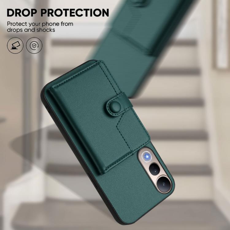 For vivo V50 Lite 4G Button Card Bag RFID Anti-theft Phone Case
