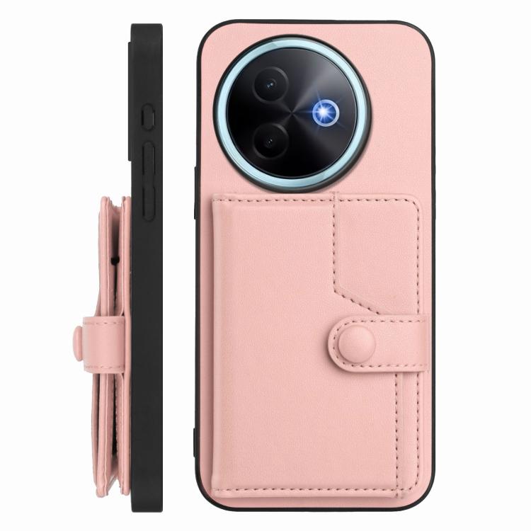 For vivo Y39 5G / Y300i Button Card Bag RFID Anti-theft Phone Case