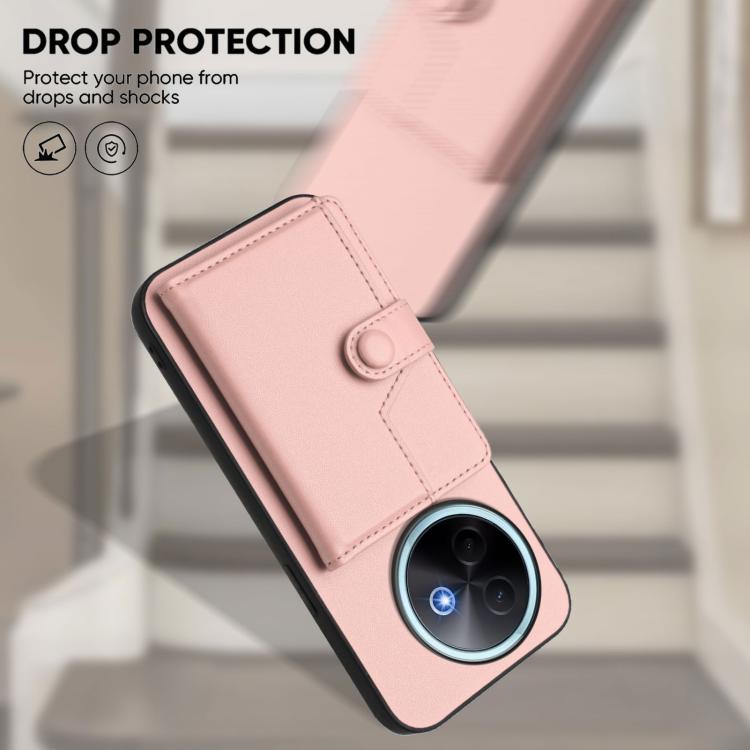 For vivo Y39 5G / Y300i Button Card Bag RFID Anti-theft Phone Case