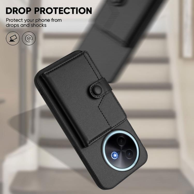 For vivo Y39 5G / Y300i Button Card Bag RFID Anti-theft Phone Case