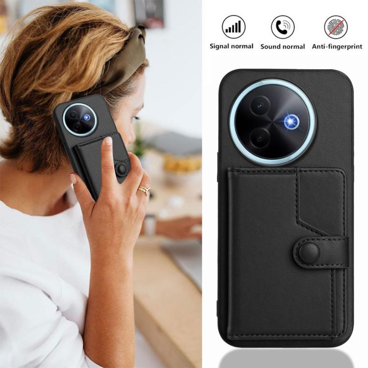 For vivo Y39 5G / Y300i Button Card Bag RFID Anti-theft Phone Case