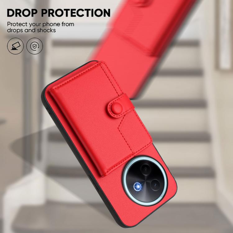 For vivo Y39 5G / Y300i Button Card Bag RFID Anti-theft Phone Case