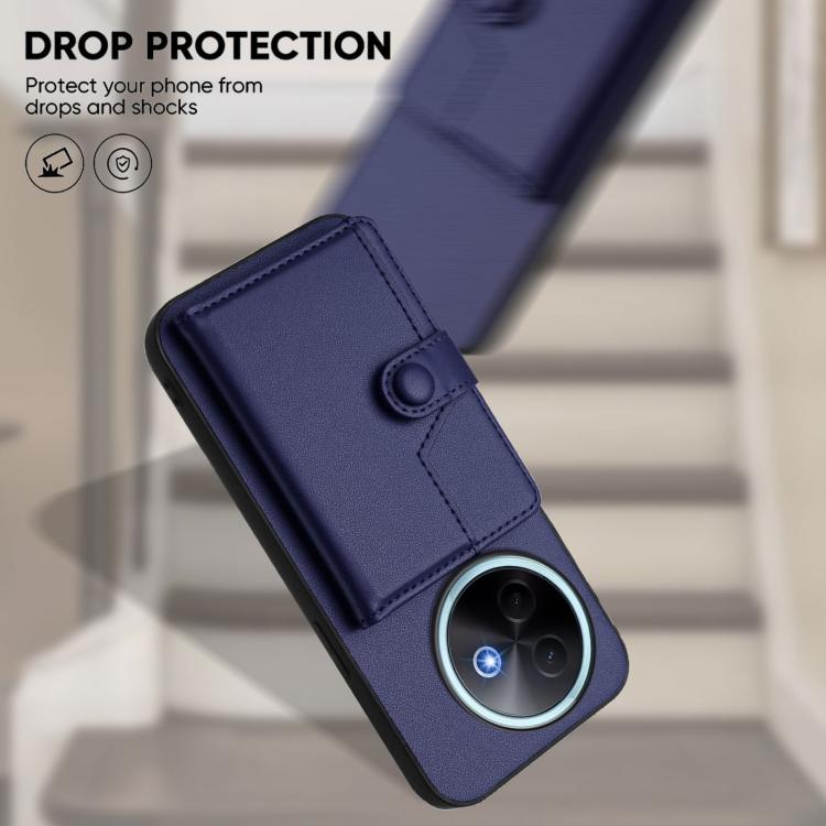 For vivo Y39 5G / Y300i Button Card Bag RFID Anti-theft Phone Case