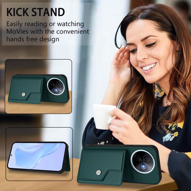 For vivo Y39 5G / Y300i Button Card Bag RFID Anti-theft Phone Case