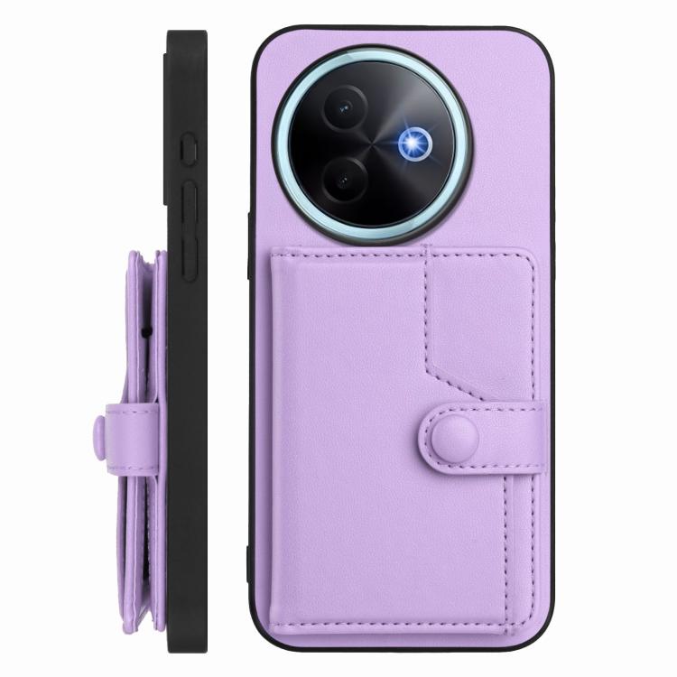 For vivo Y39 5G / Y300i Button Card Bag RFID Anti-theft Phone Case