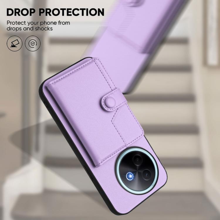 For vivo Y39 5G / Y300i Button Card Bag RFID Anti-theft Phone Case