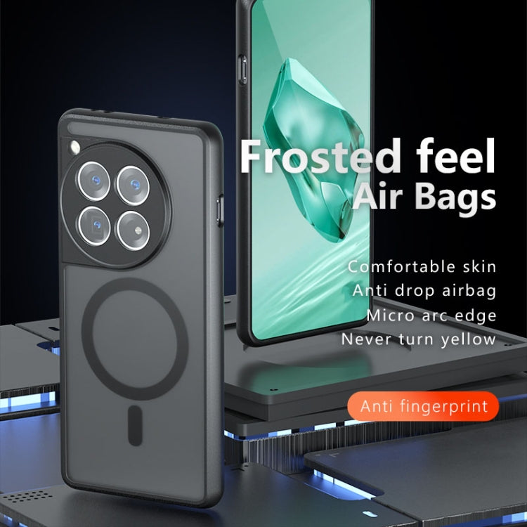 For OnePlus Ace 3 Armor MagSafe Precise Hole PC Hybrid TPU Phone Case - Frosted Black