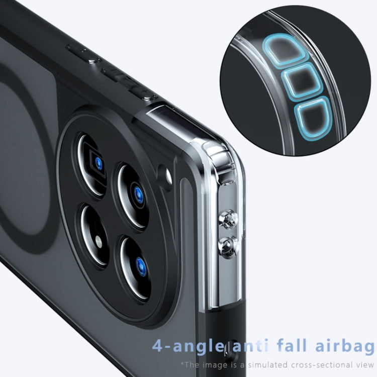 For OnePlus Ace 3 Armor MagSafe Precise Hole PC Hybrid TPU Phone Case - Frosted Black
