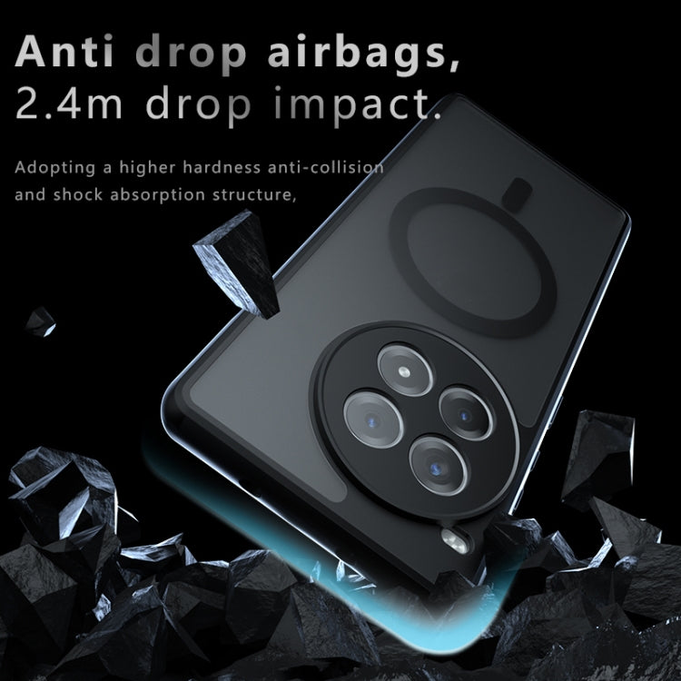 For OnePlus Ace 3 Pro Armor MagSafe Precise Hole PC Hybrid TPU Phone Case - Frosted Black